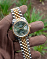 Rolex Datejust 36mm 126233 Two Tone Yellow Gold Green Diamond Dial Jubilee 2020