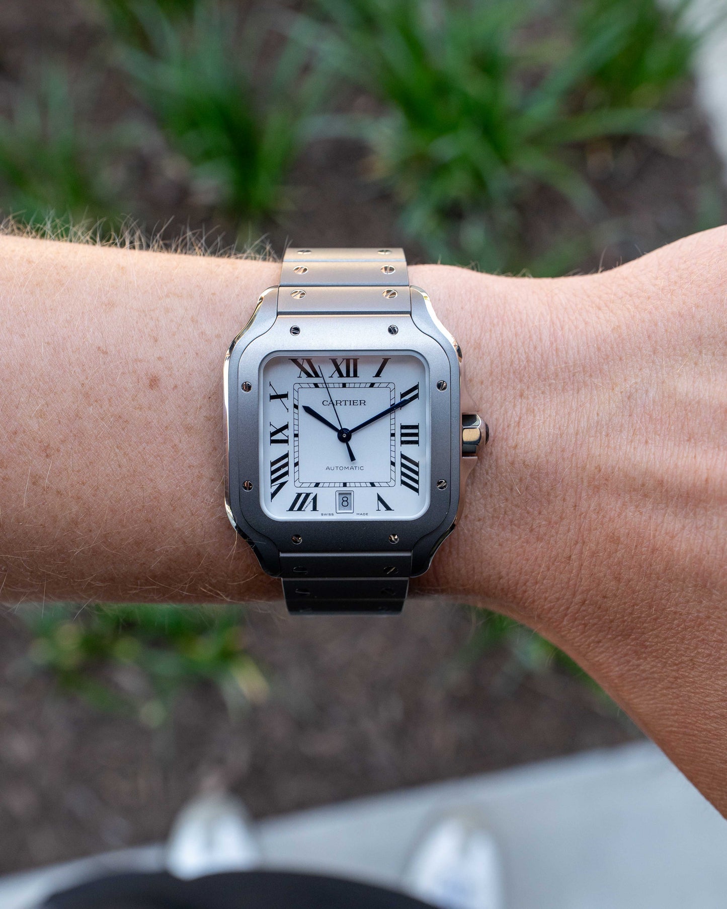 UNWORN Cartier Santos De Cartier 47.5mm WSSA0089 White Dial Titanium 2026