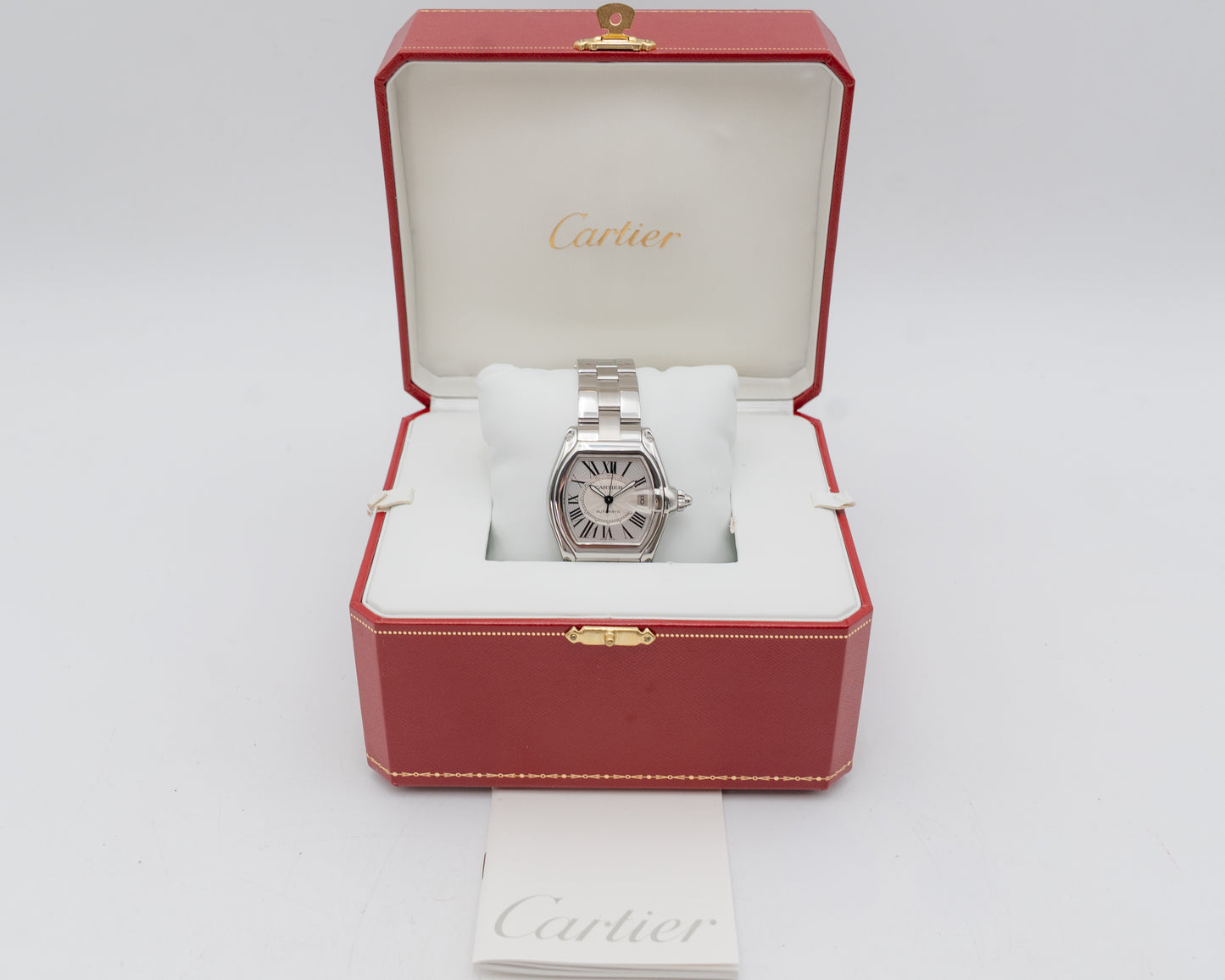 Cartier Roadster 38mm W62000V3 Stainless Steel Silver Dial [$5,800 RETAIL]