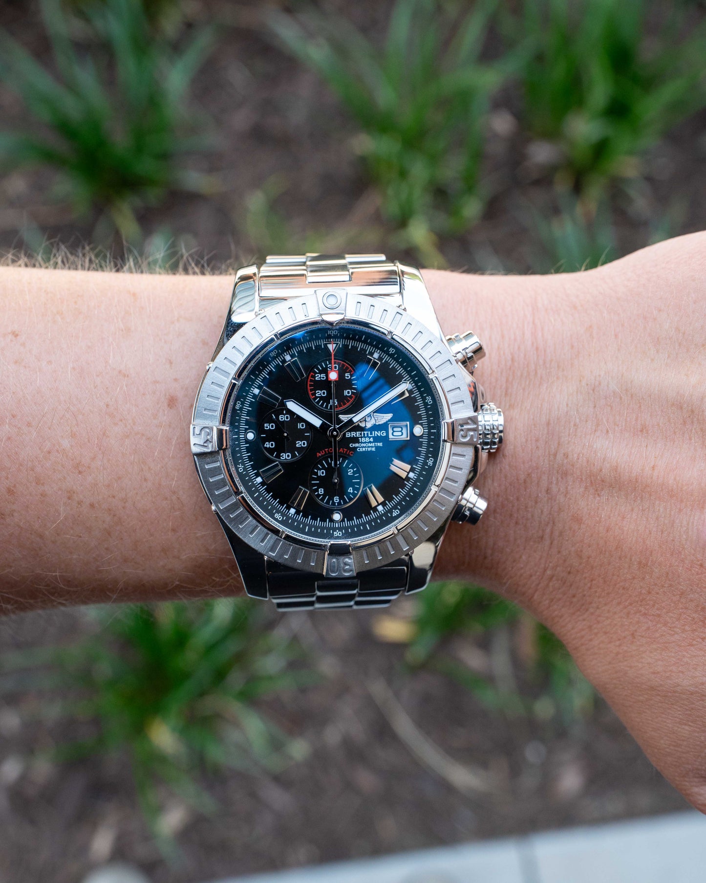 Breitling Super Avenger 48.40mm A1337011B907135A Black Dial Chronograph