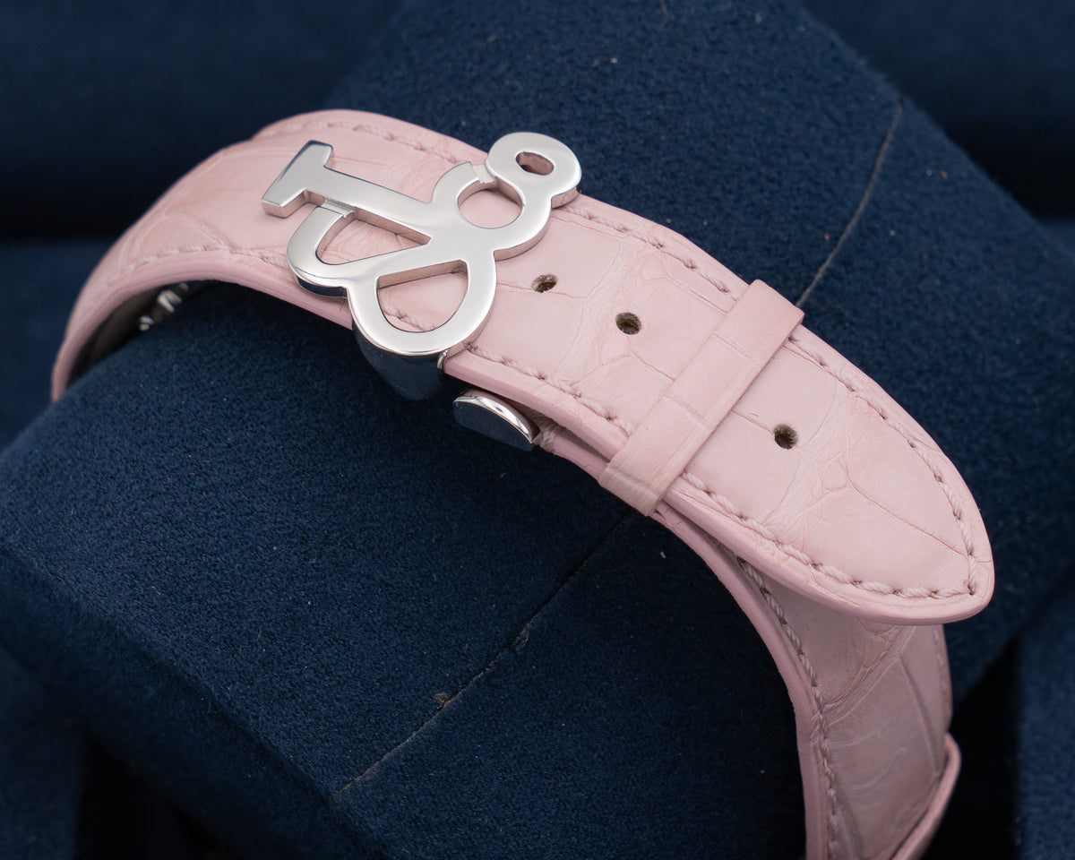 Jacob & Co 47mm Five Time Zone Mother of Pearl on Pink Strap