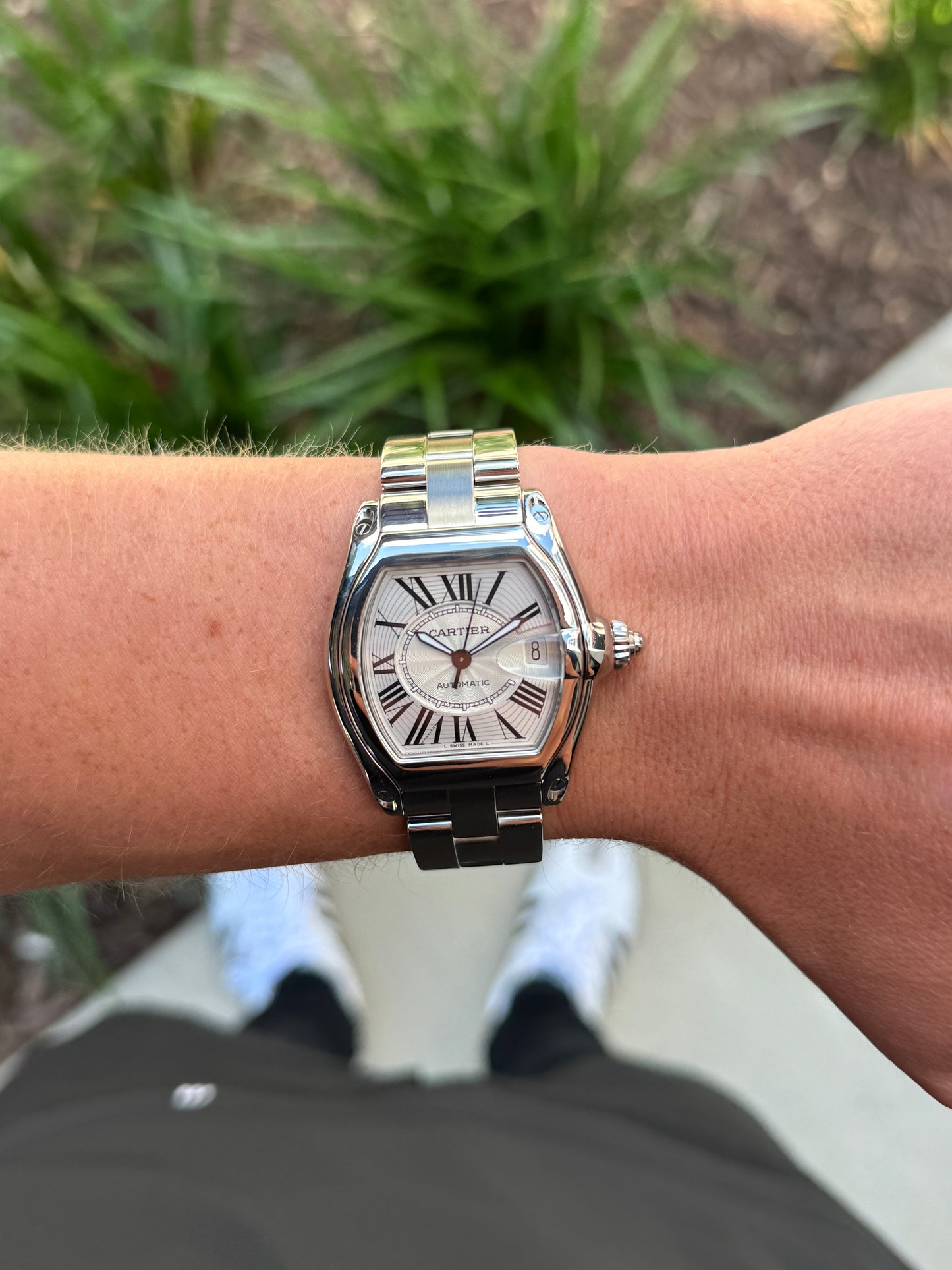 Cartier Roadster 38mm W62000V3 Stainless Steel Silver Dial [$5,800 RETAIL]