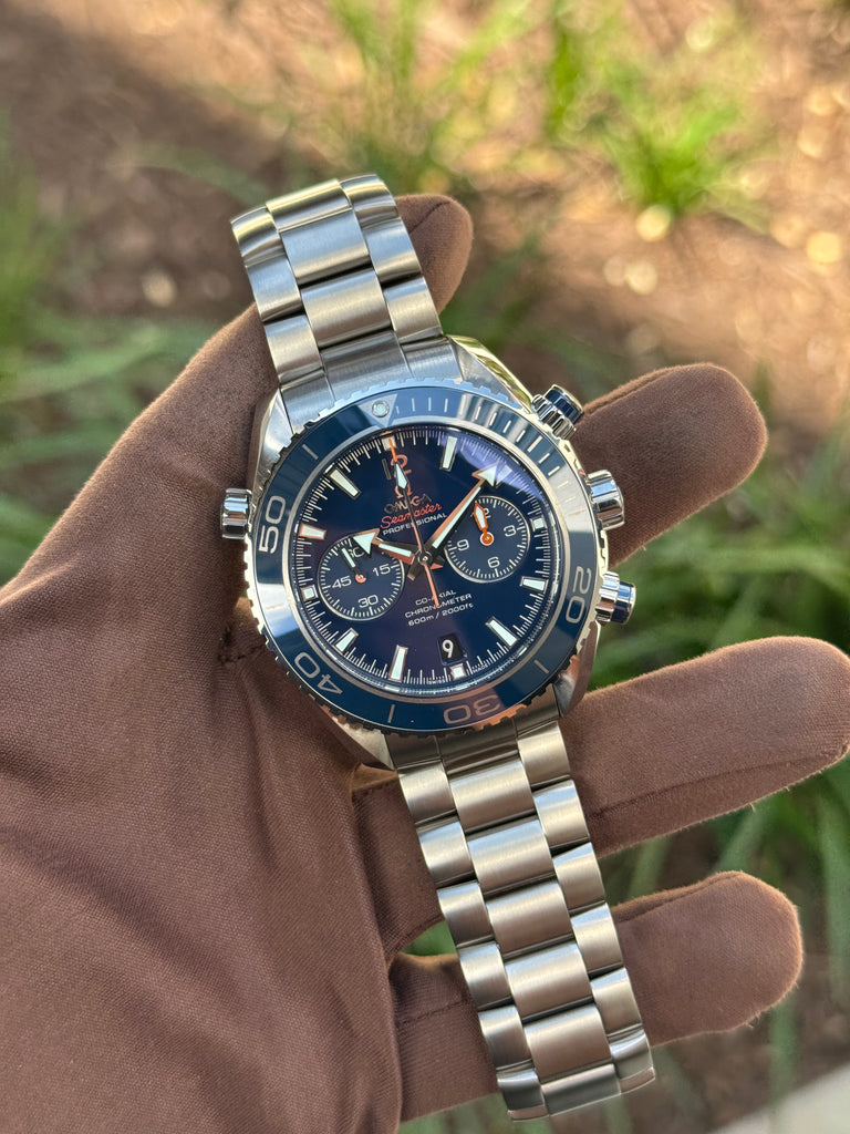 UNWORN Omega Seamaster Planet Ocean 600M 45.5mm 232.90.46.51.03.001 Chronograph Titanium Liquidmetal Blue [$10,600 RETAIL]