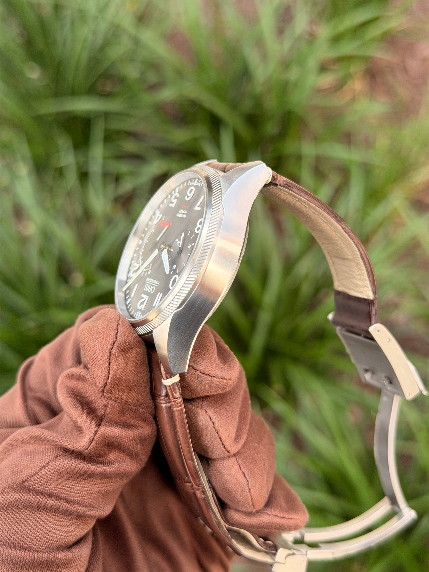 Oris Big Crown ProPilot Calibre 111 44mm 01 111 7711 4163 Charcoal Brown Crocodile [$7,250 RETAIL]