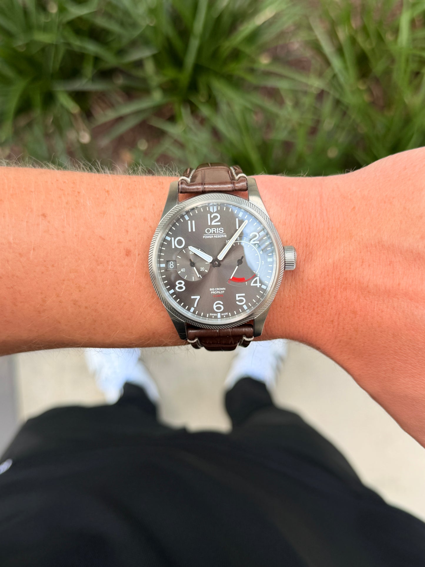 Oris Big Crown ProPilot Calibre 111 44mm 01 111 7711 4163 Charcoal Brown Crocodile [$7,250 RETAIL]