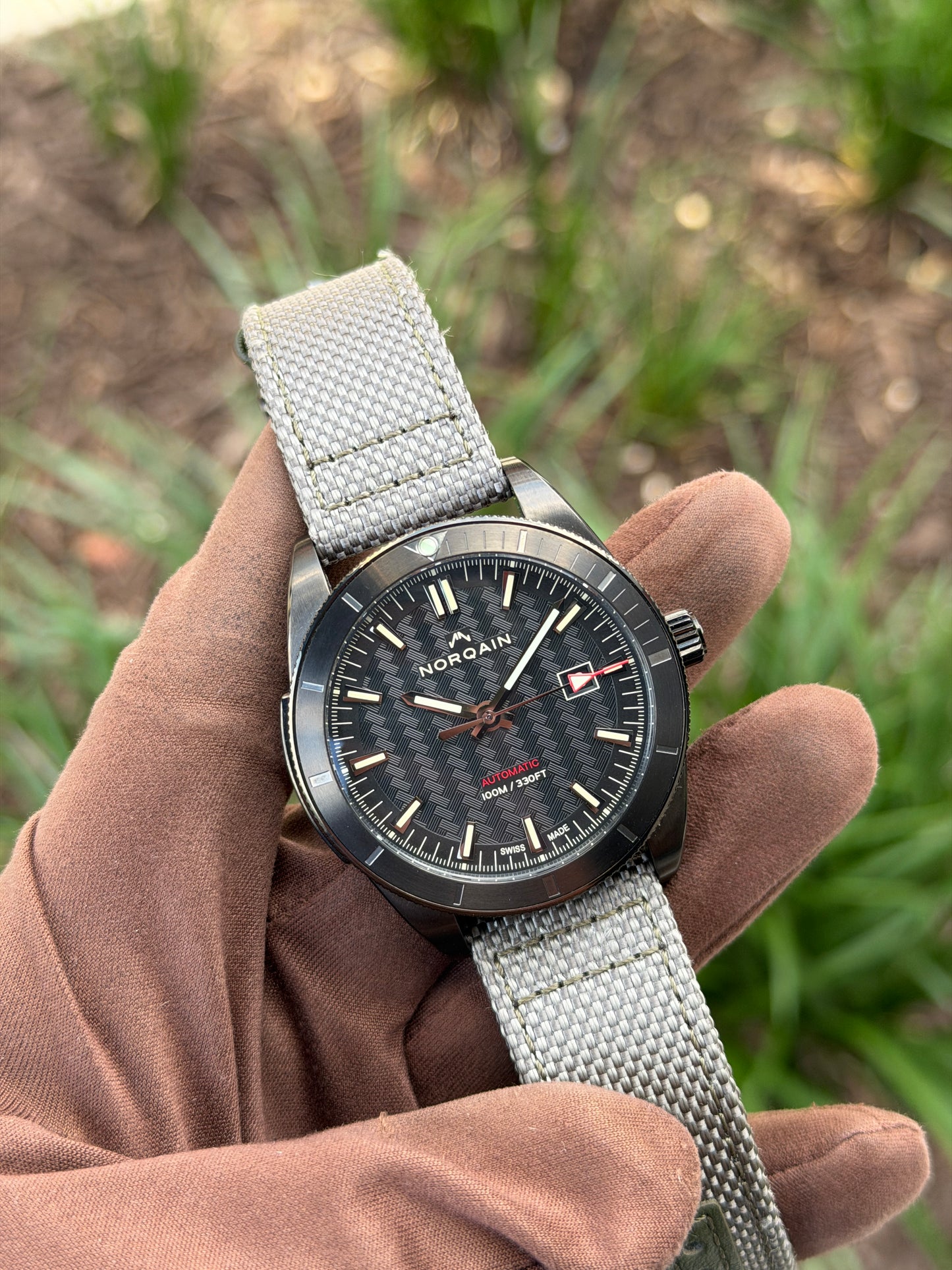 Norqain Adventure Sport 42mm NB1000B01A/B102/10KC.20B Black Dial Green Strap 2023