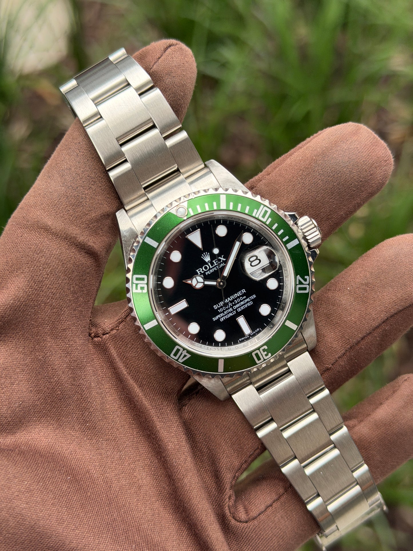 Rolex Submariner Date 16610LV 40mm Green Kermit Inner Engraved 2008