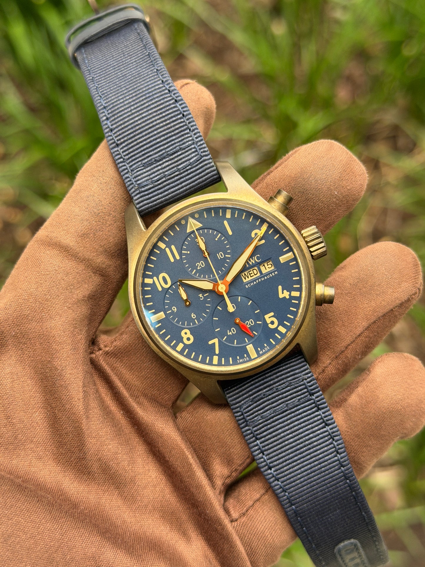 IWC Pilots Watch Chronograph 41mm IW388109 Bronze and Blue 2023