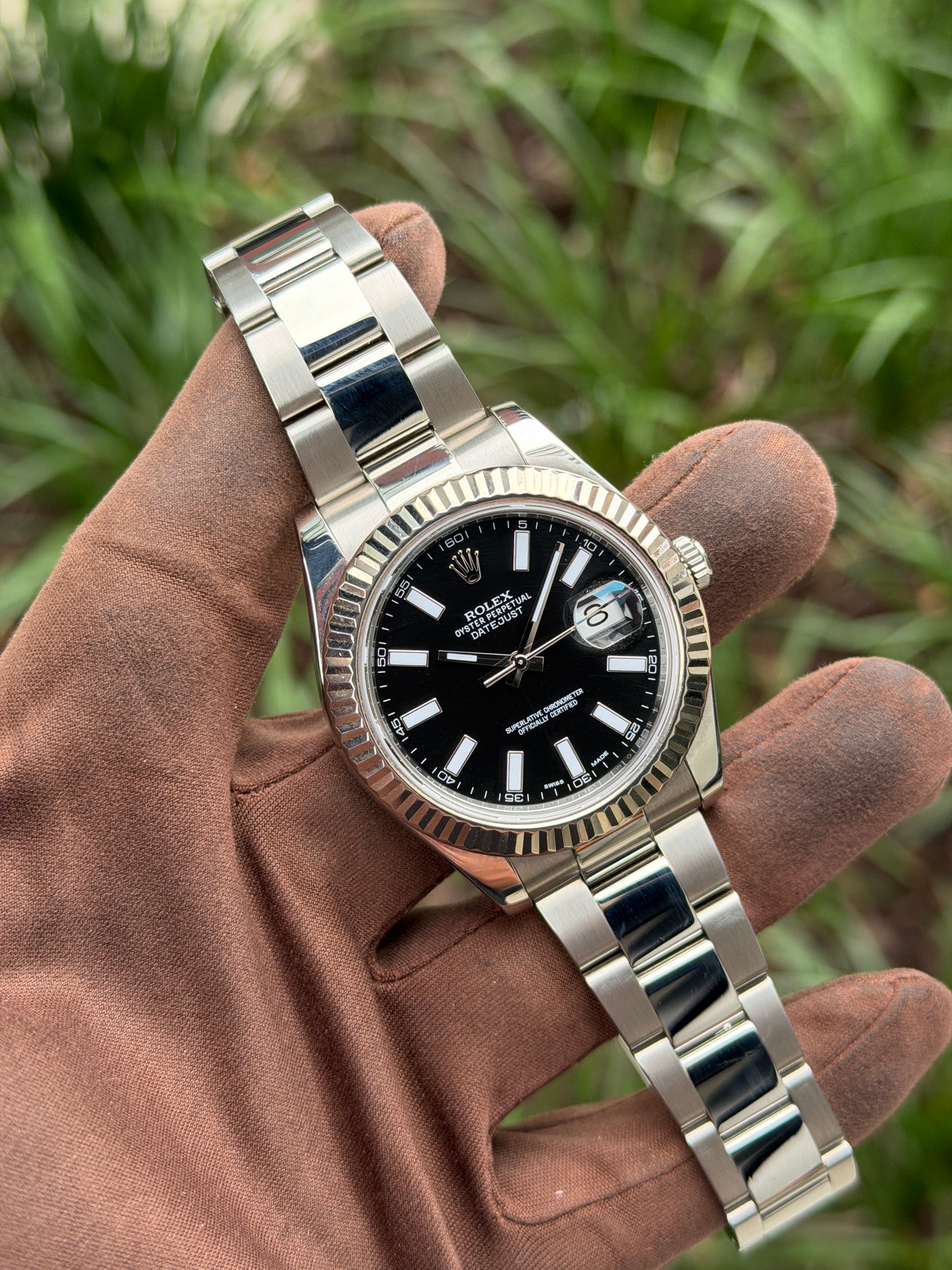 Rolex Datejust II 41mm 116334 Black Stick Dial 2015