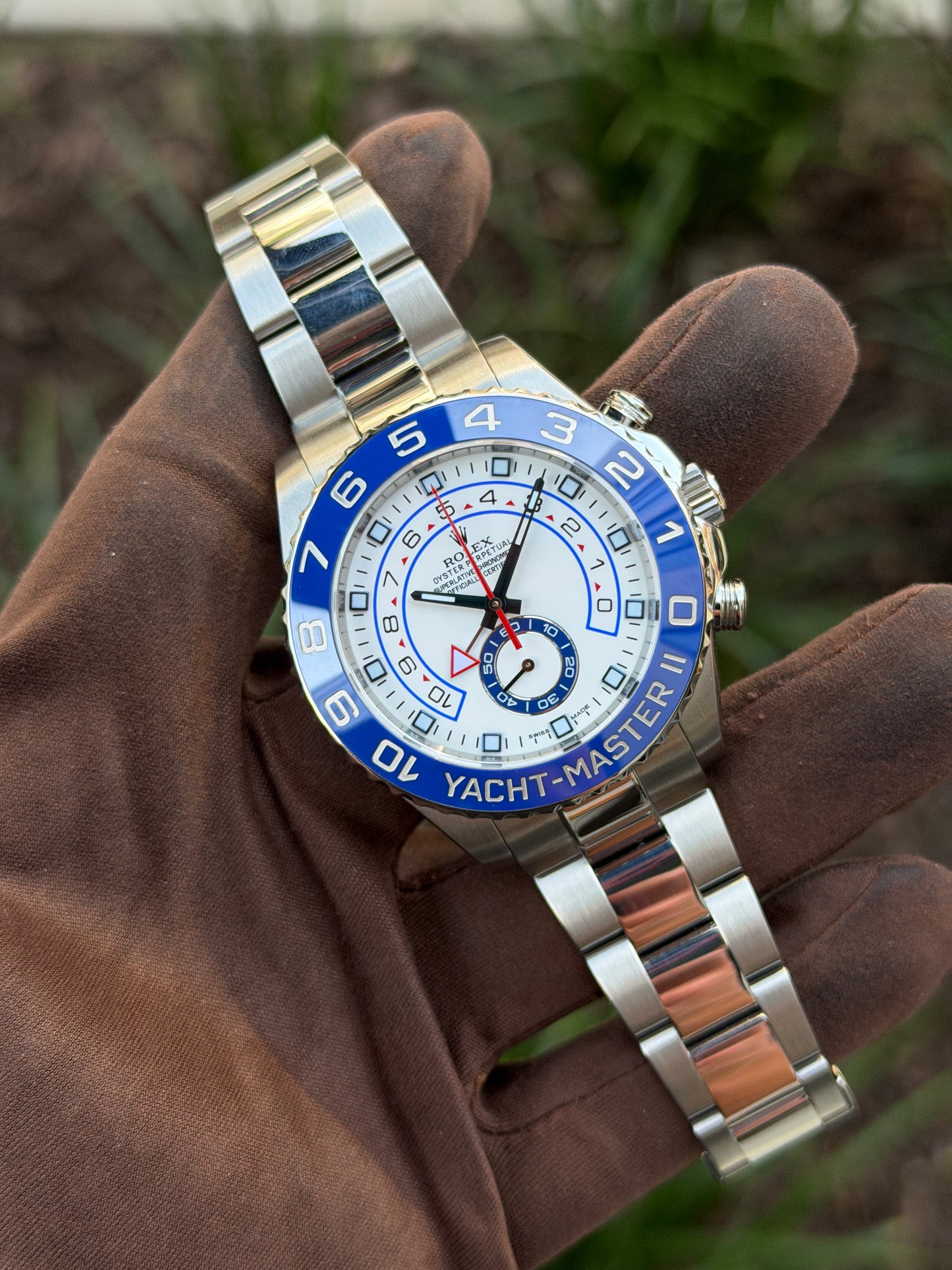 Rolex YachtMaster II 44mm 116680 White Dial 2016
