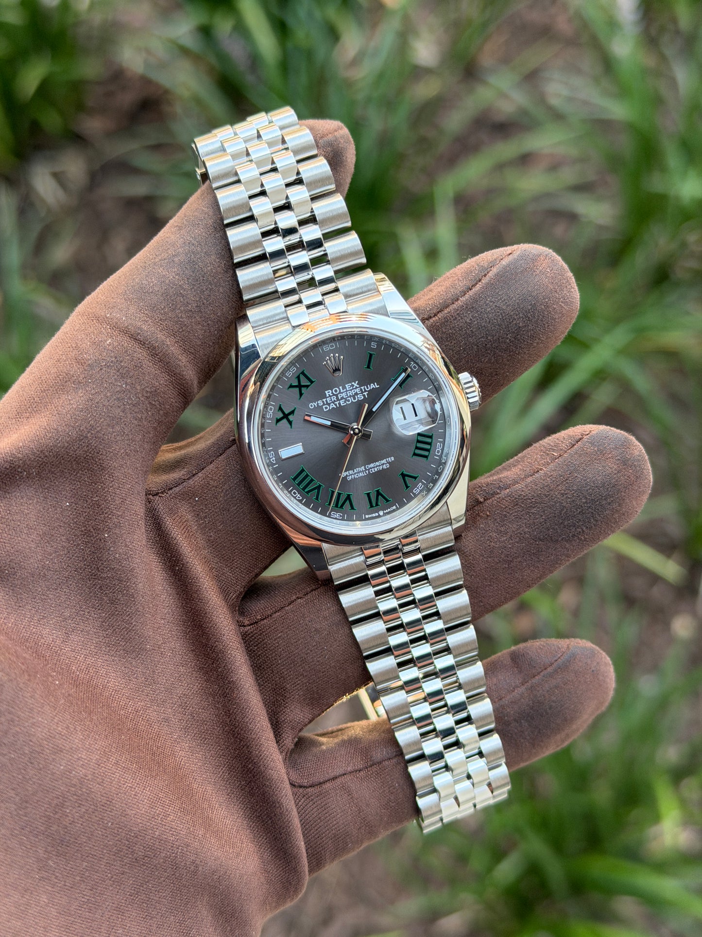 Rolex Datejust 36mm 126200 Wimbledon smooth jubilee 2022