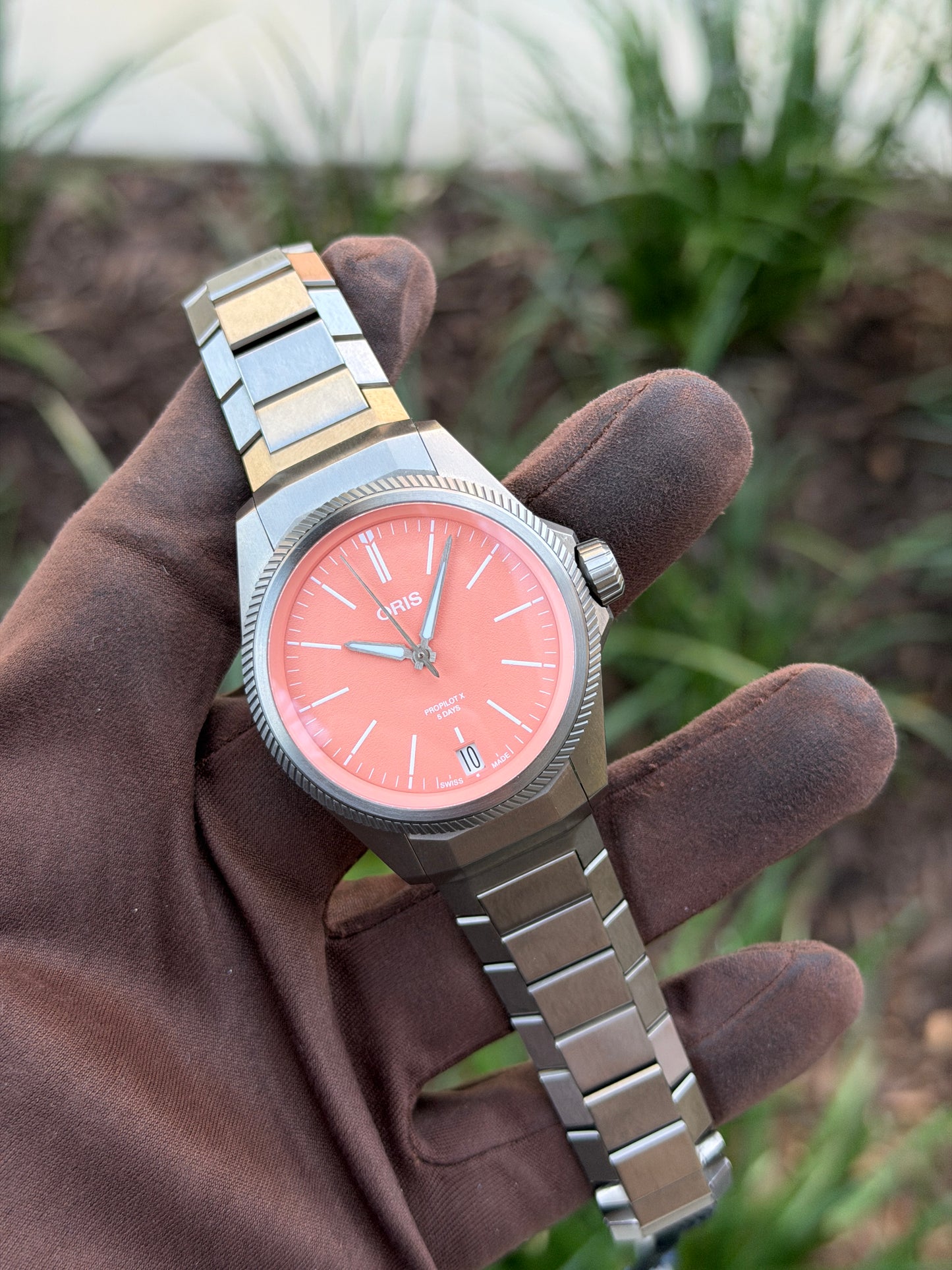 Oris BC ProPilot X 39mm 01 400 7778 7158 Pink Dial Cal. 400
