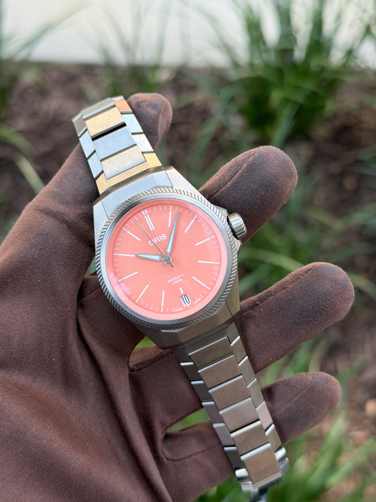 Oris BC ProPilot X 39mm 01 400 7778 7158 Pink Dial Cal. 400