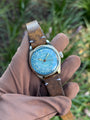 Oris Big Crown X Cervo Volante 38mm Blue Dial Deer Leather