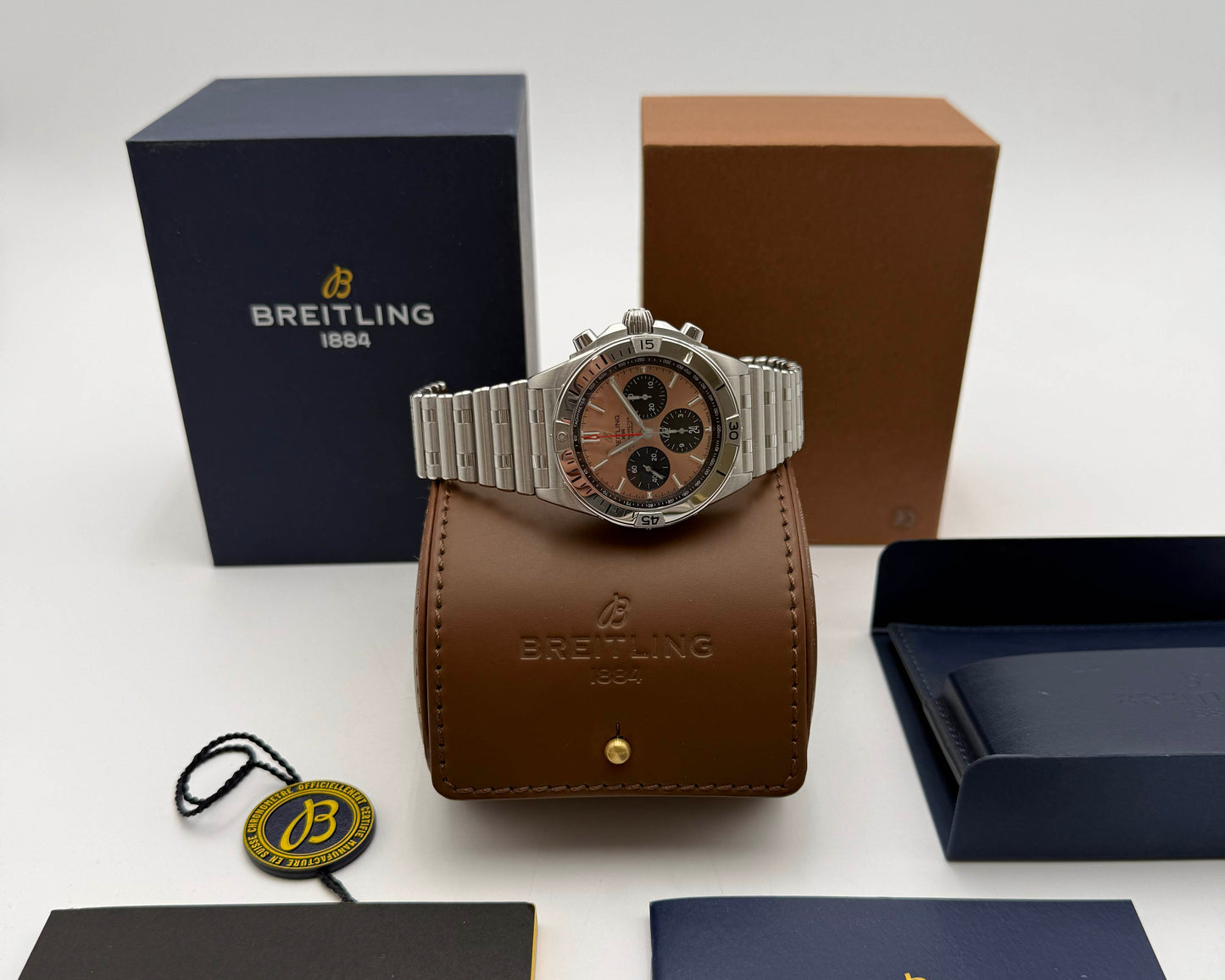 Breitling Chronomat B01 42mm AB0134101K1A1 Salmon Dial Chronograph