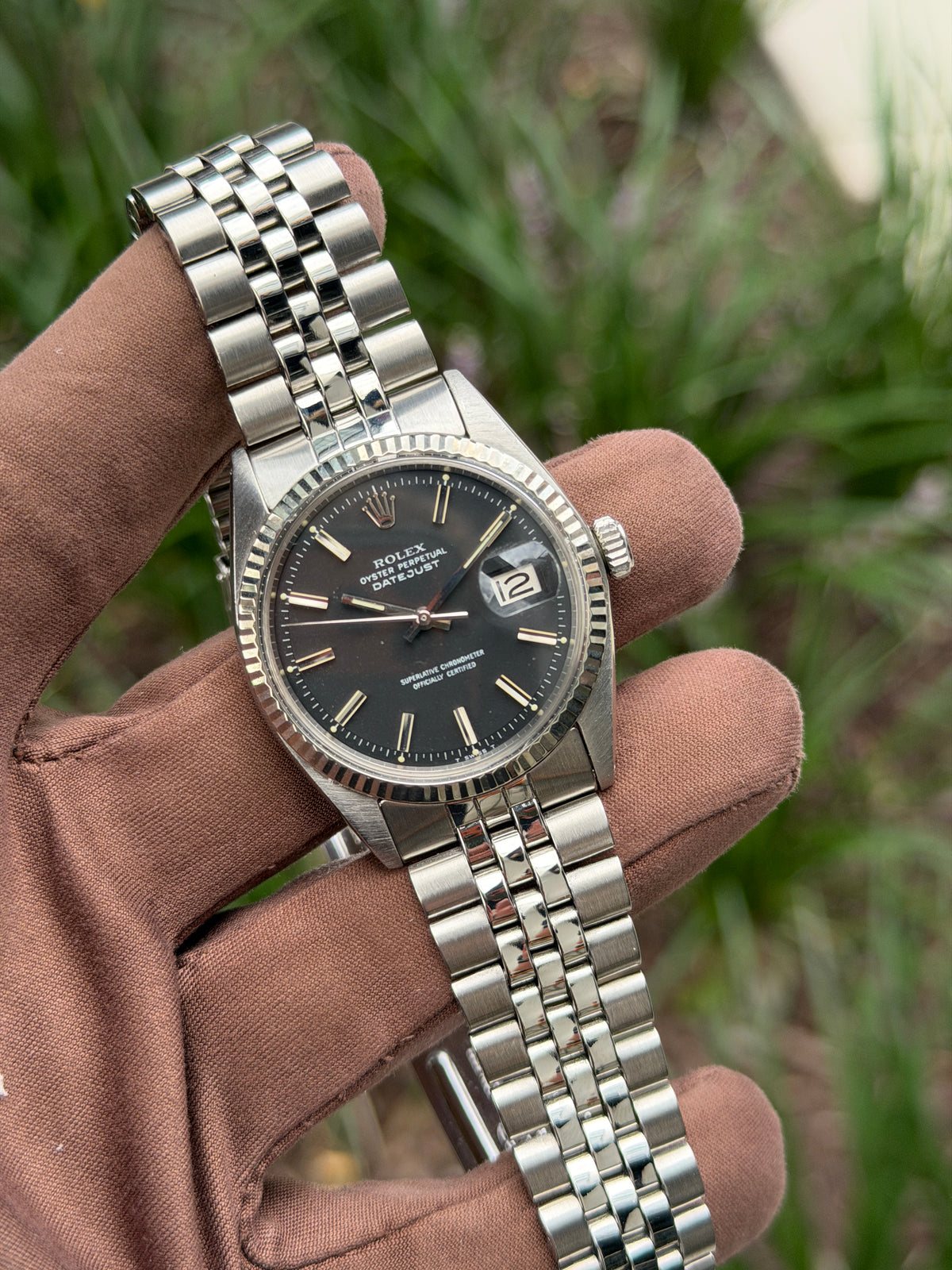 Rolex Datejust 36mm 1601 Black Index on Jubilee 3M-serial