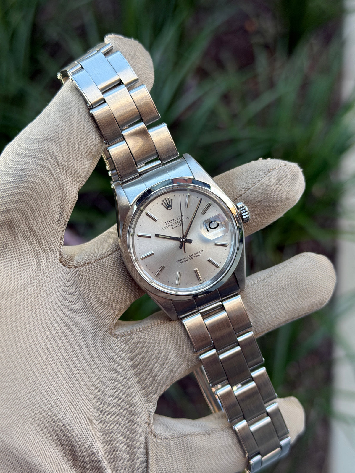 Rolex Oyster Perpetual Date 34mm 1500 Silver Dial
