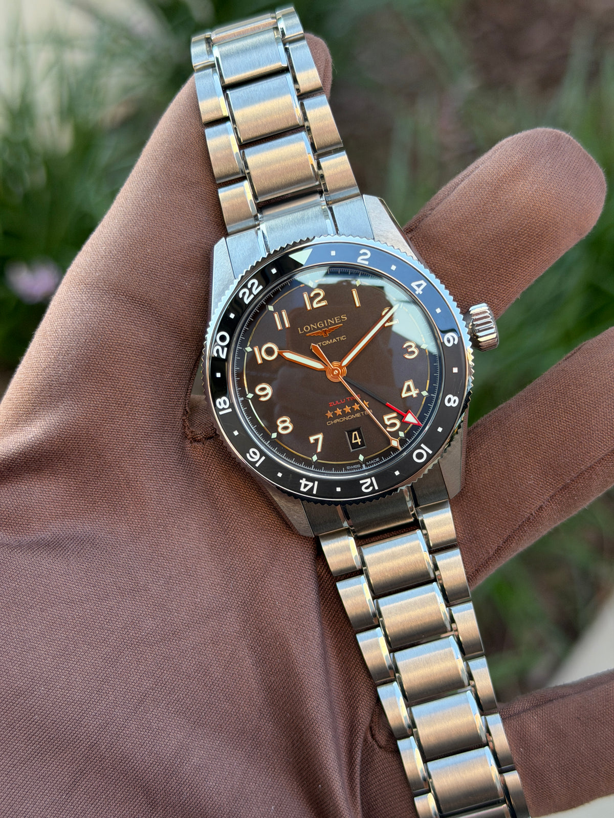 Longines Spirit Zulu Time 39mm L3.802.1.53.6 Titanium Black and Grey Bezel 2025