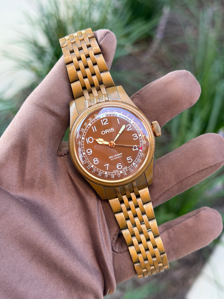 Oris Big Crown Bronze Pointer Date 40mm Brown Dial Bronze Bracelet