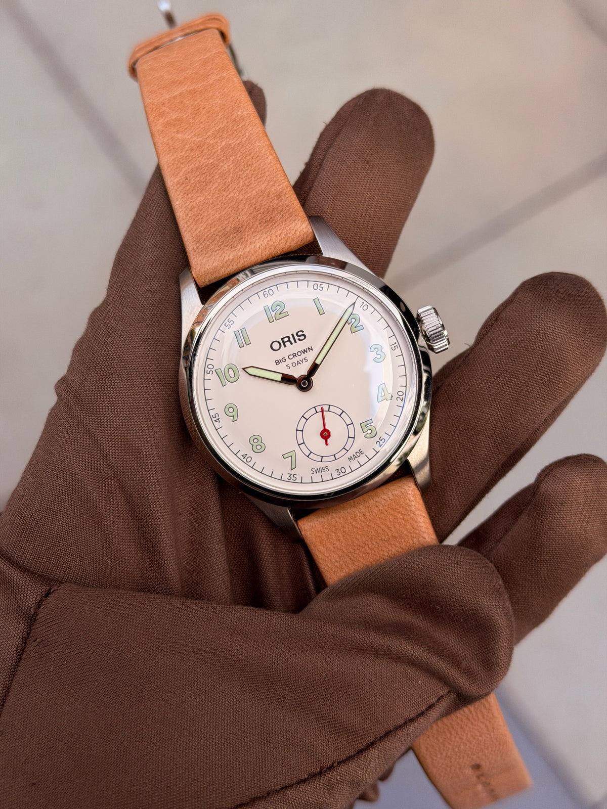 UNWORN STICKERED Oris Big Crown Wings of Hope Limited Edition 40mm White Dial Leather