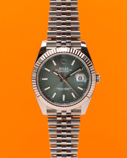Rolex Datejust 41mm 126334 Mint Green Dial Fluted Jubilee 2026