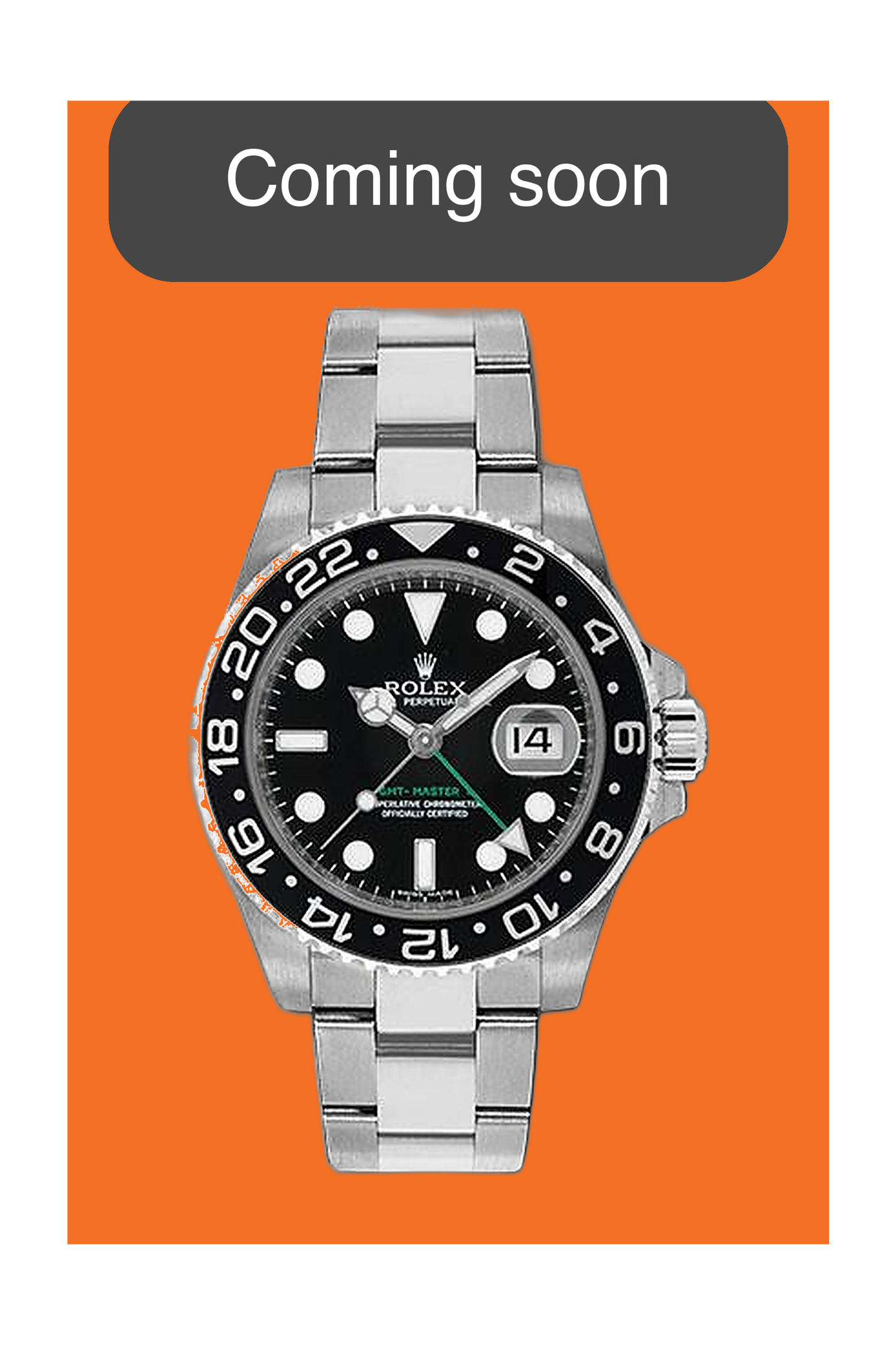 COMING SOON - Rolex GMT Master II 40mm 116710 Black Dial Green Arrow 2007