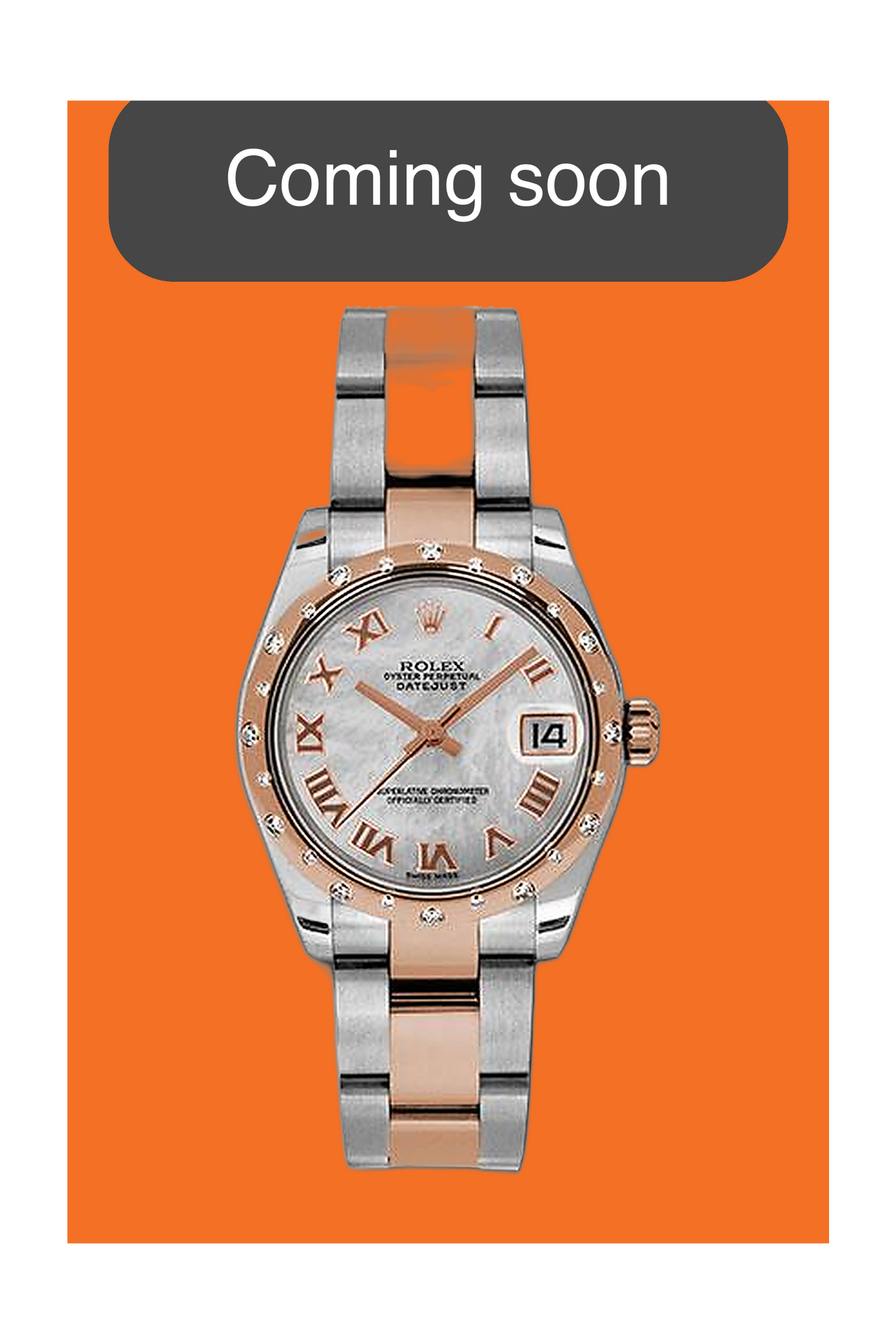 Rolex Datejust 31mm 178341 Steel and Everose Gold diamond dial / diamond bezel 2015 (178341 mro)