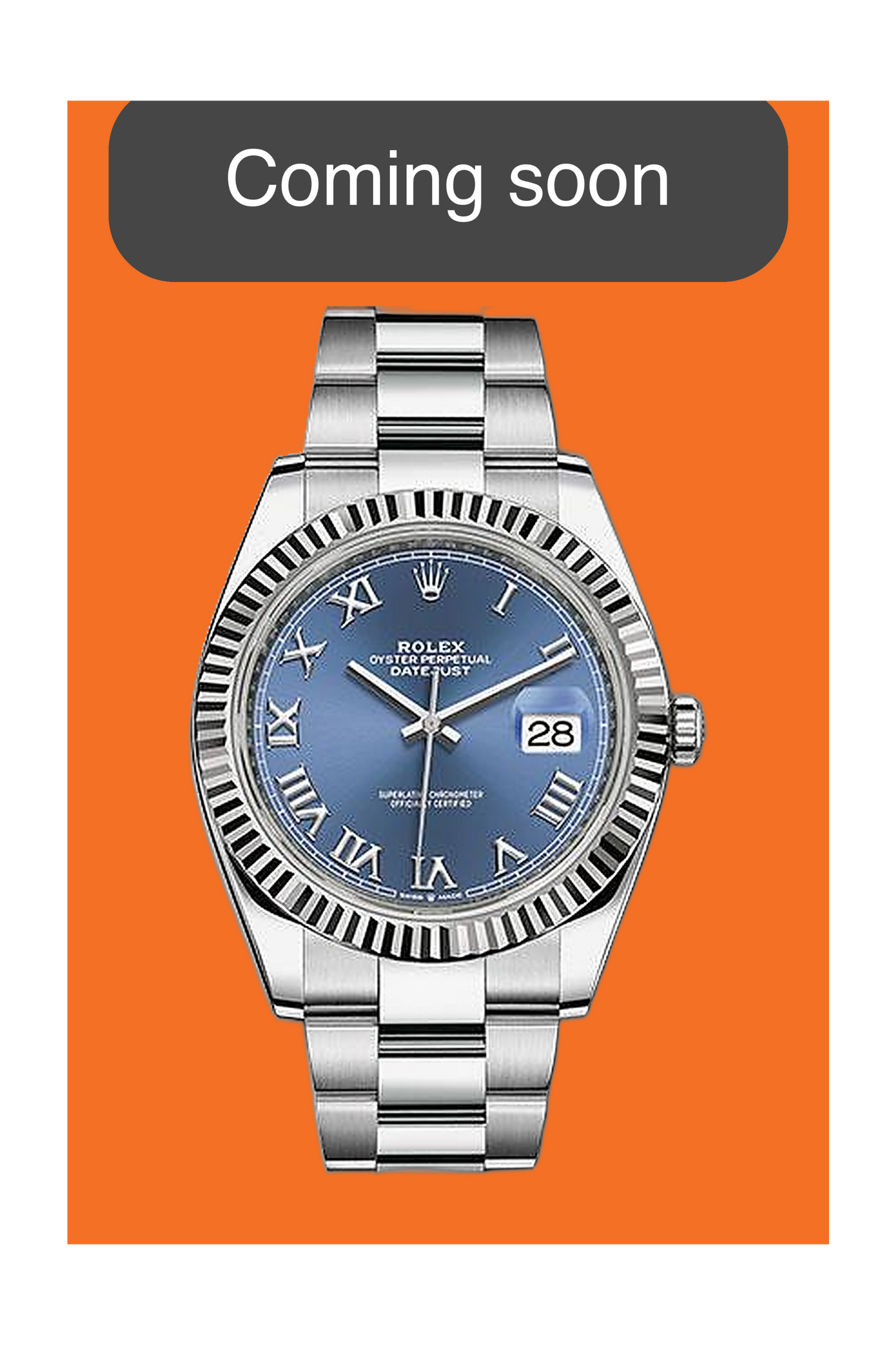 Rolex Datejust 41mm 126334 Azure Blue Roman Dial Fluted Oyster 2026