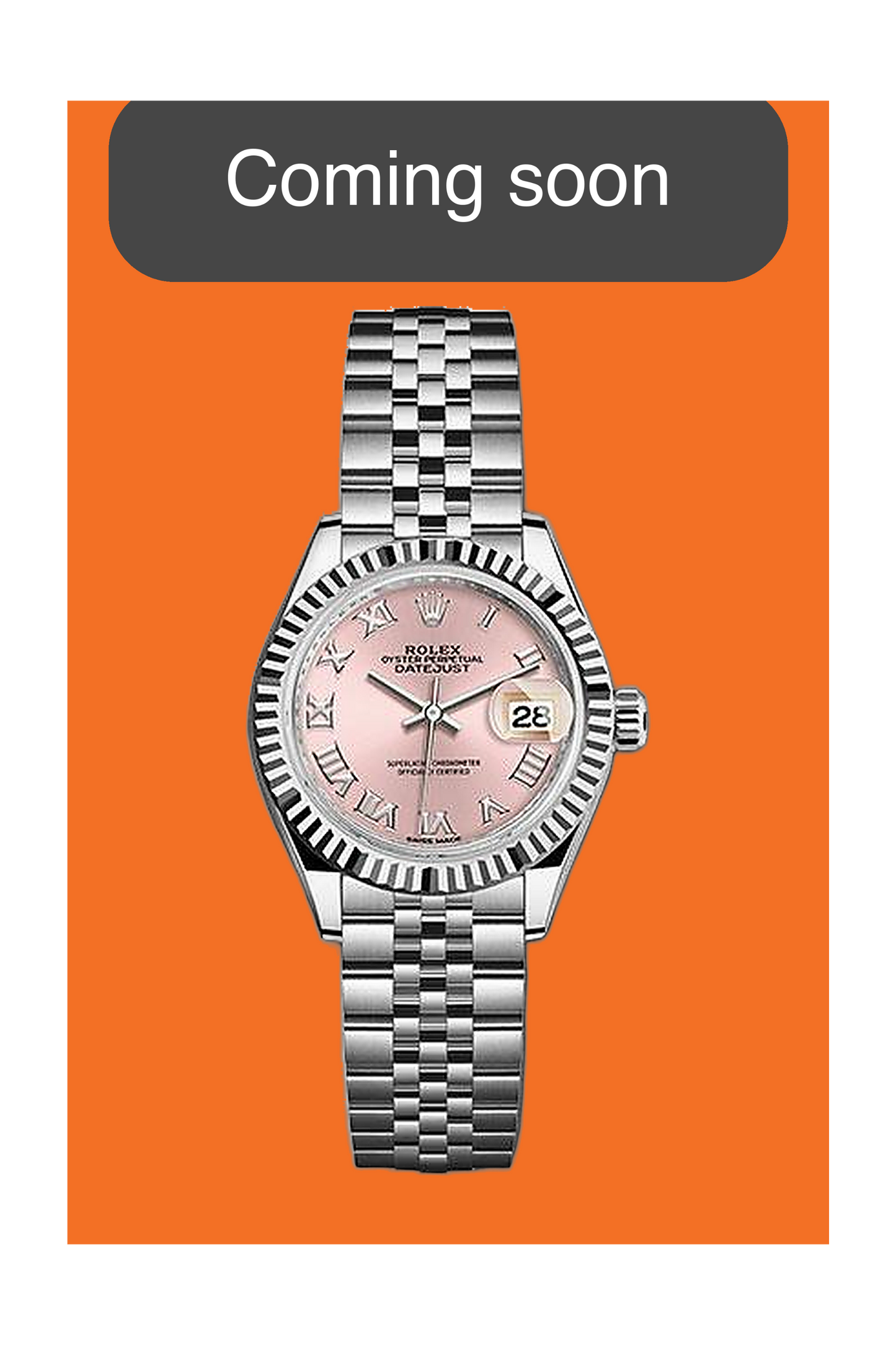 Rolex Datejust 26mm 79174 Pink Roman Dial Fluted Jubilee  (179174 prj)