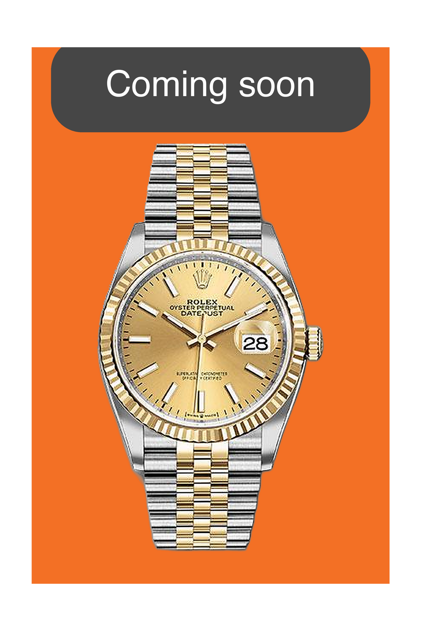 Rolex Datejust 36mm 126233 Champagne Two-Tone Fluted Jubilee 2023