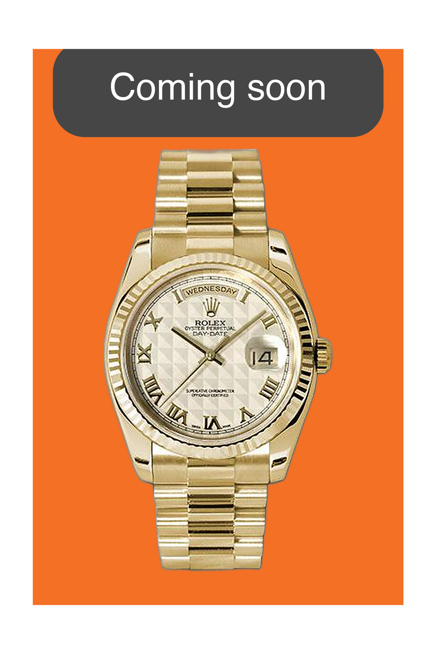 Rolex DayDate 36mm 18238 Yellow Gold Pyramid Dial  (18238)