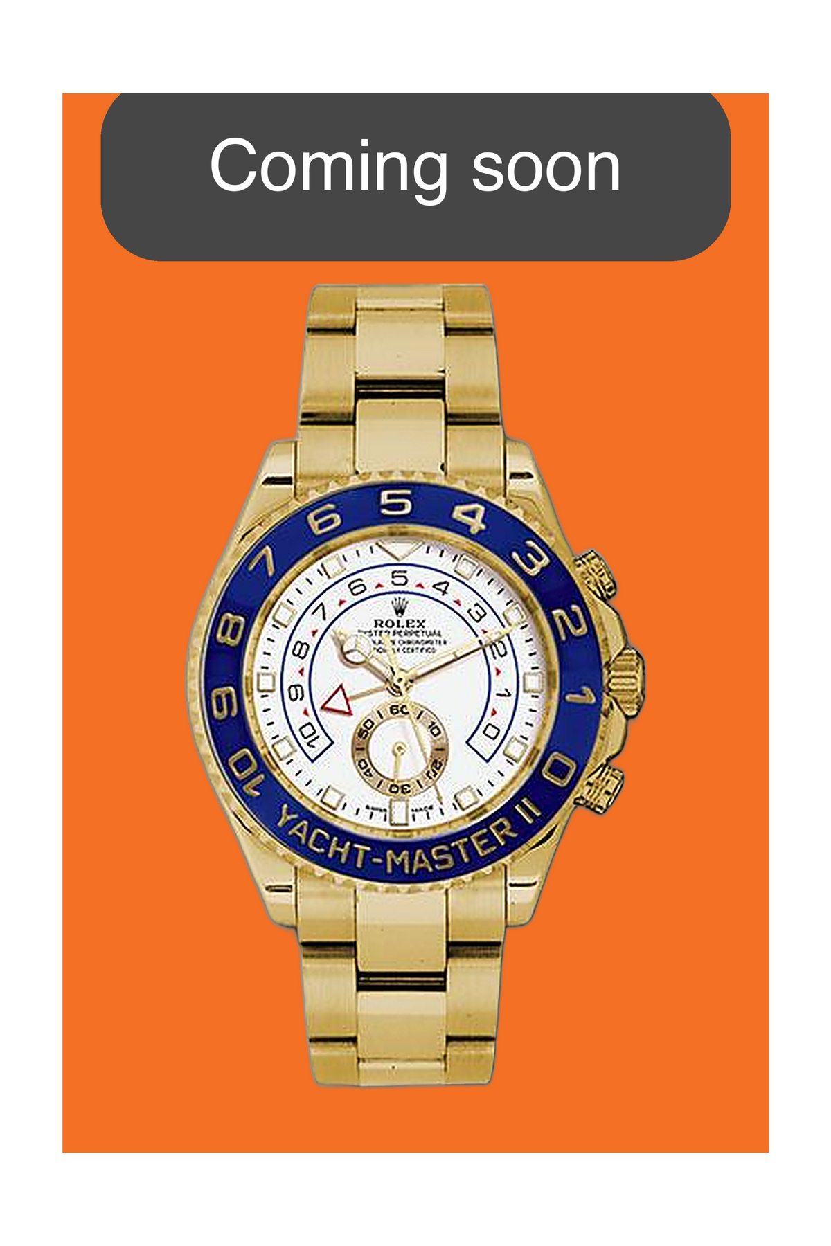 Rolex Yacht-Master 2 44mm 116688 Yellow Gold White Dial   (116688-0001)