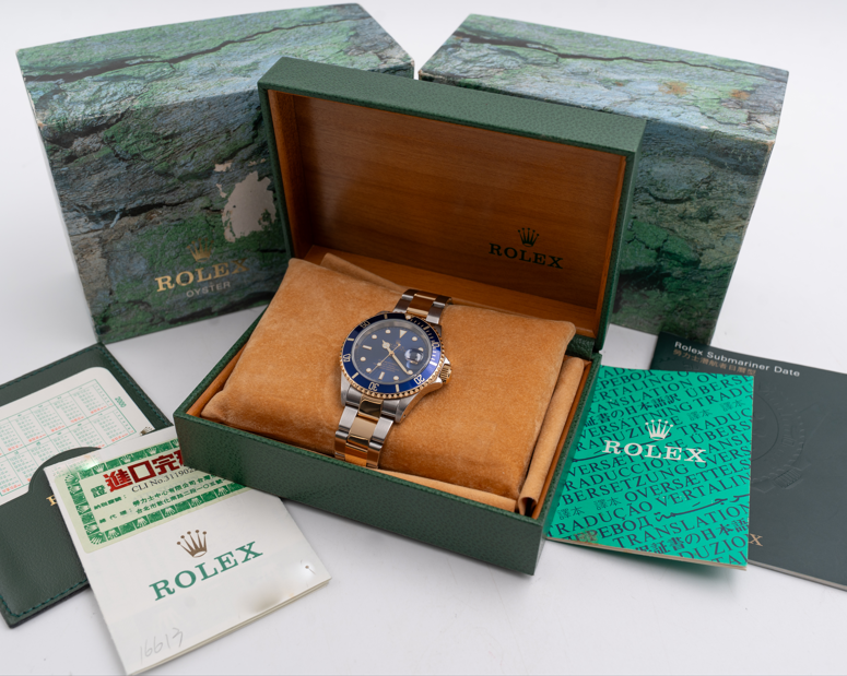 Rolex Submariner Date 40mm 16613LB Two Tone Yellow Bluesy A-Serial