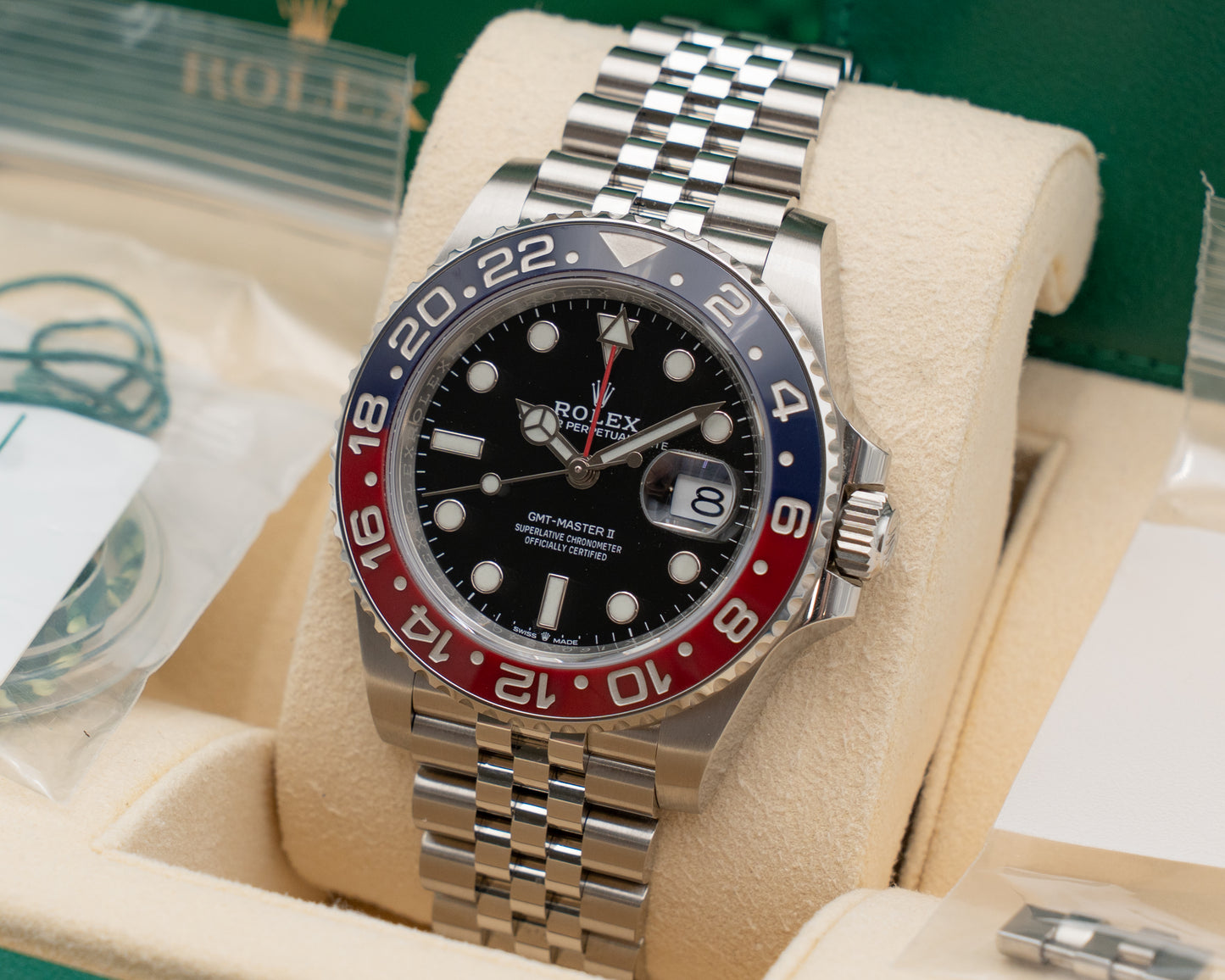 Rolex GMT Master II 40mm 126710BLRO Pepsi on Jubilee 2020