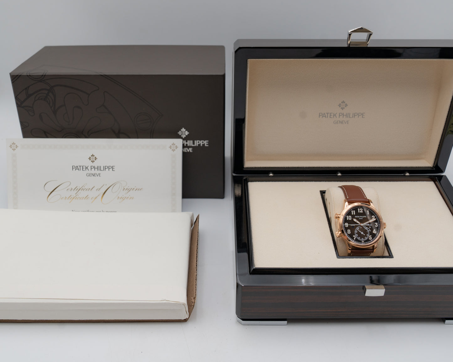 Patek Philippe Calatrava Pilot Travel Time 5524 Rose Gold / Brown 2022