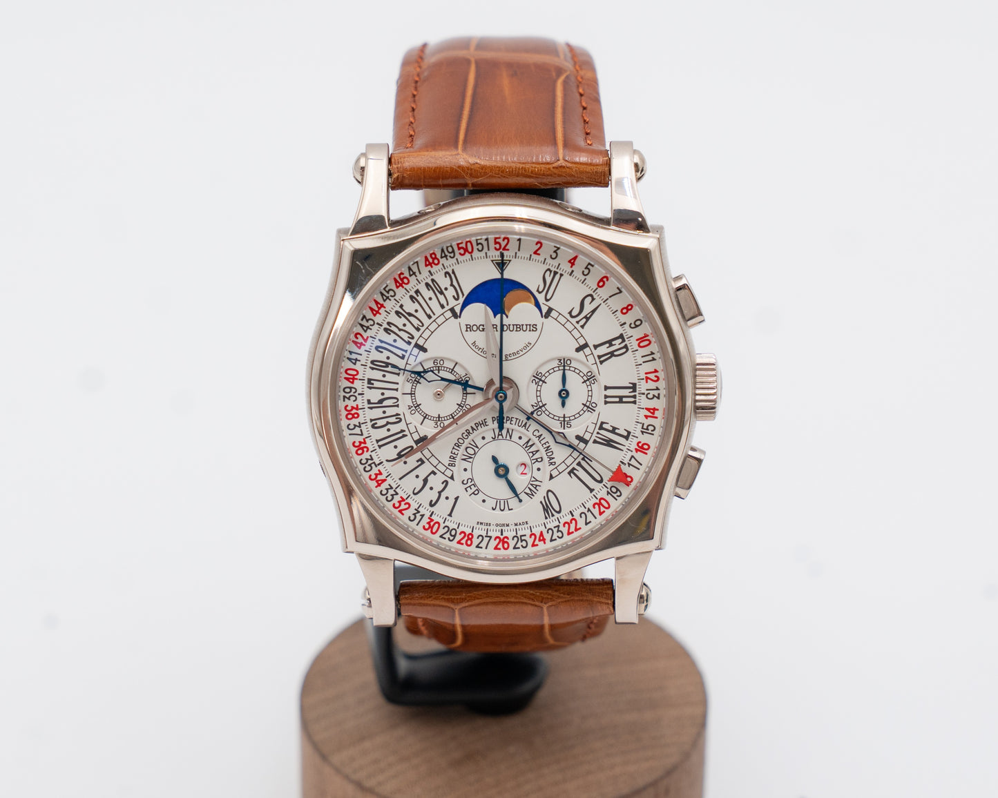 Roger Dubuis Sympathie White Gold Retrographe Perpetual Calendar Chronograph