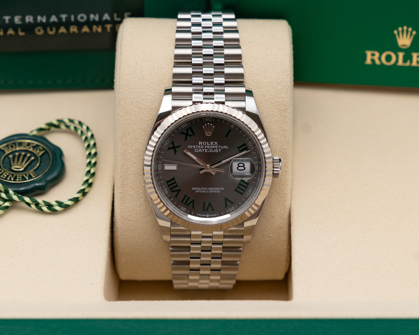New Rolex Datejust 36mm 126234 Wimbledon Fluted Jubilee 2026