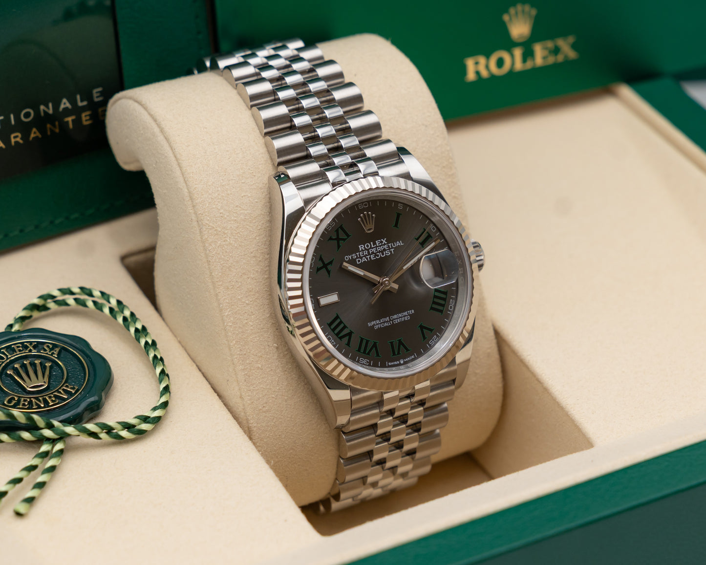 New Rolex Datejust 36mm 126234 Wimbledon Fluted Jubilee 2026