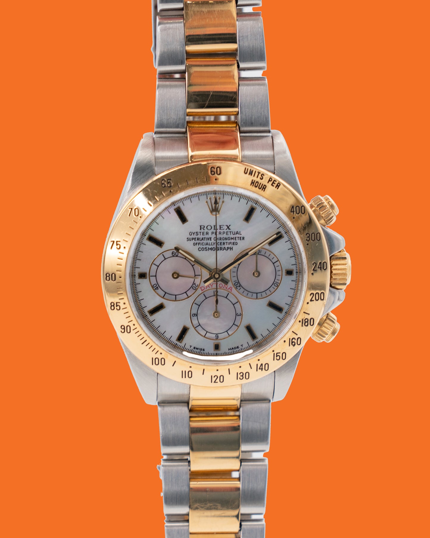 Rolex Daytona 40mm 16523 Aftermarket MOP Dial Two Tone (U serial)