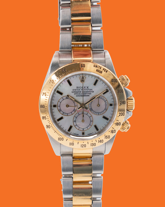 Rolex Daytona 40mm 16523 Aftermarket MOP Dial Two Tone (U serial)