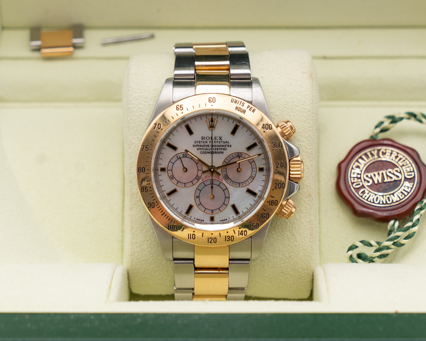 Rolex Daytona 40mm 16523 Aftermarket MOP Dial Two Tone (U serial)