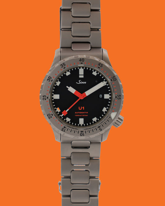 Unworn Sinn U1-T 44mm 1010.010 Red and Black Dial 2012