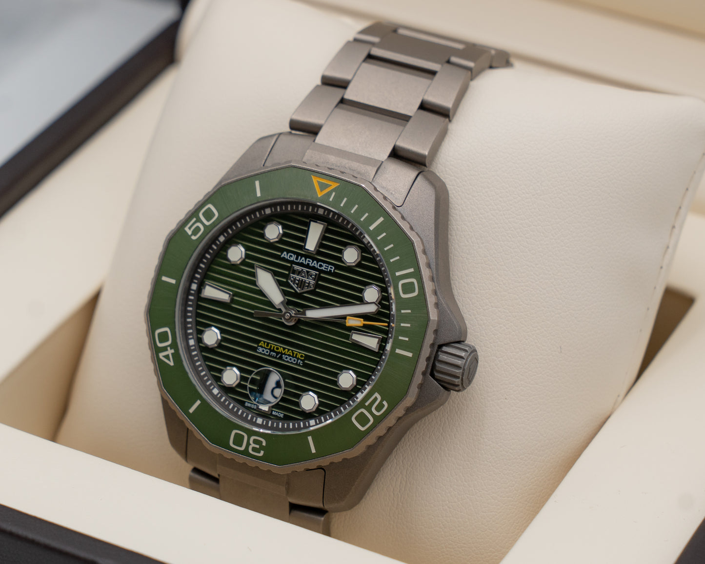 Tag Heuer Aquaracer 43mm WPB208B Green Dial and Bezel