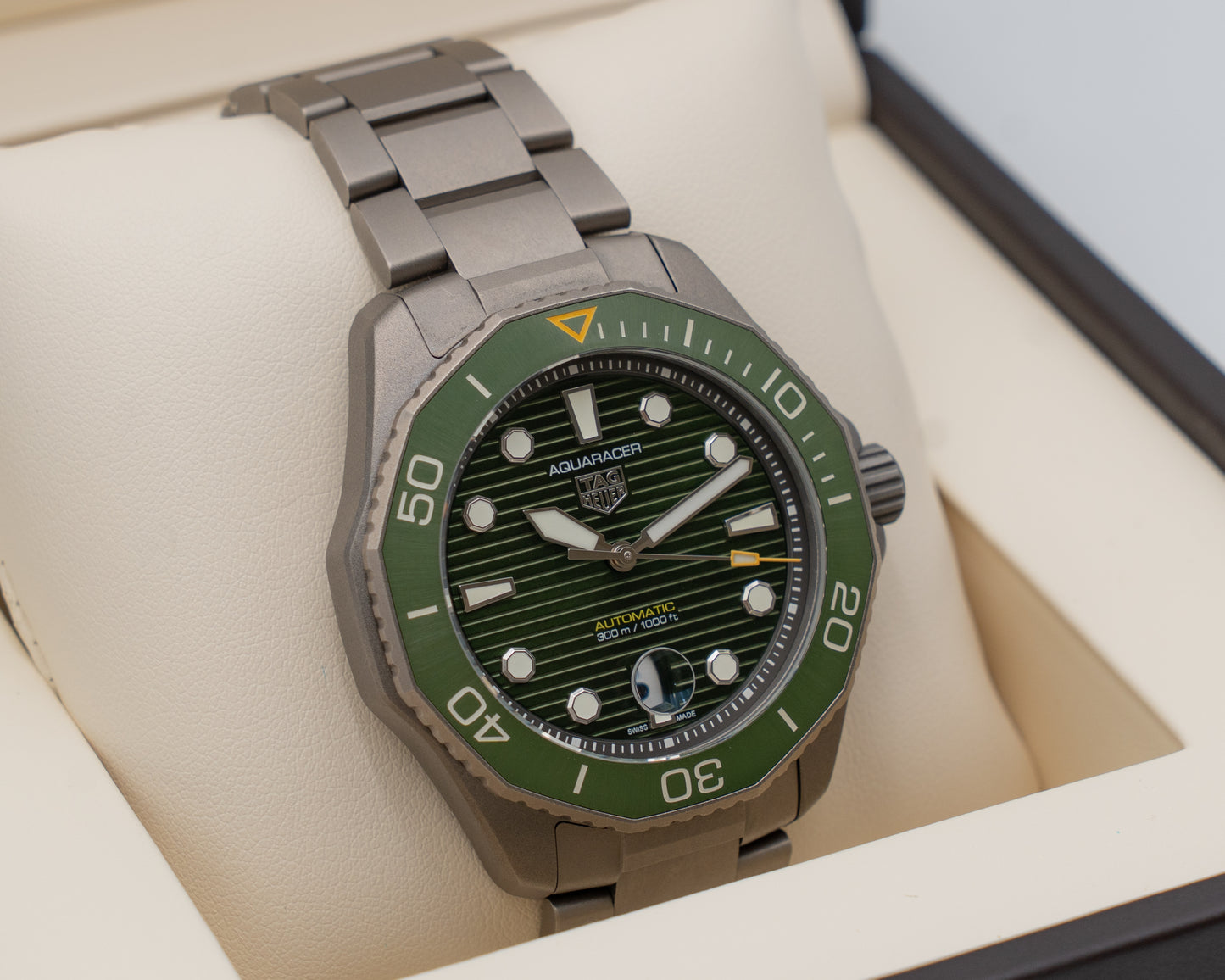 Tag Heuer Aquaracer 43mm WPB208B Green Dial and Bezel