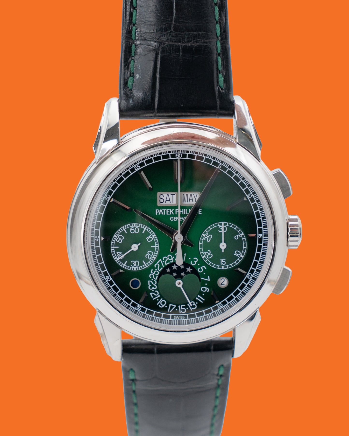 LIKE NEW / UNPOLISHED - Patek Philippe Grand Complications 41mm 5270P Platnium Case Green Dial 2022