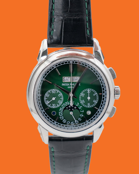 LIKE NEW / UNPOLISHED - Patek Philippe Grand Complications 41mm 5270P Platnium Case Green Dial 2022