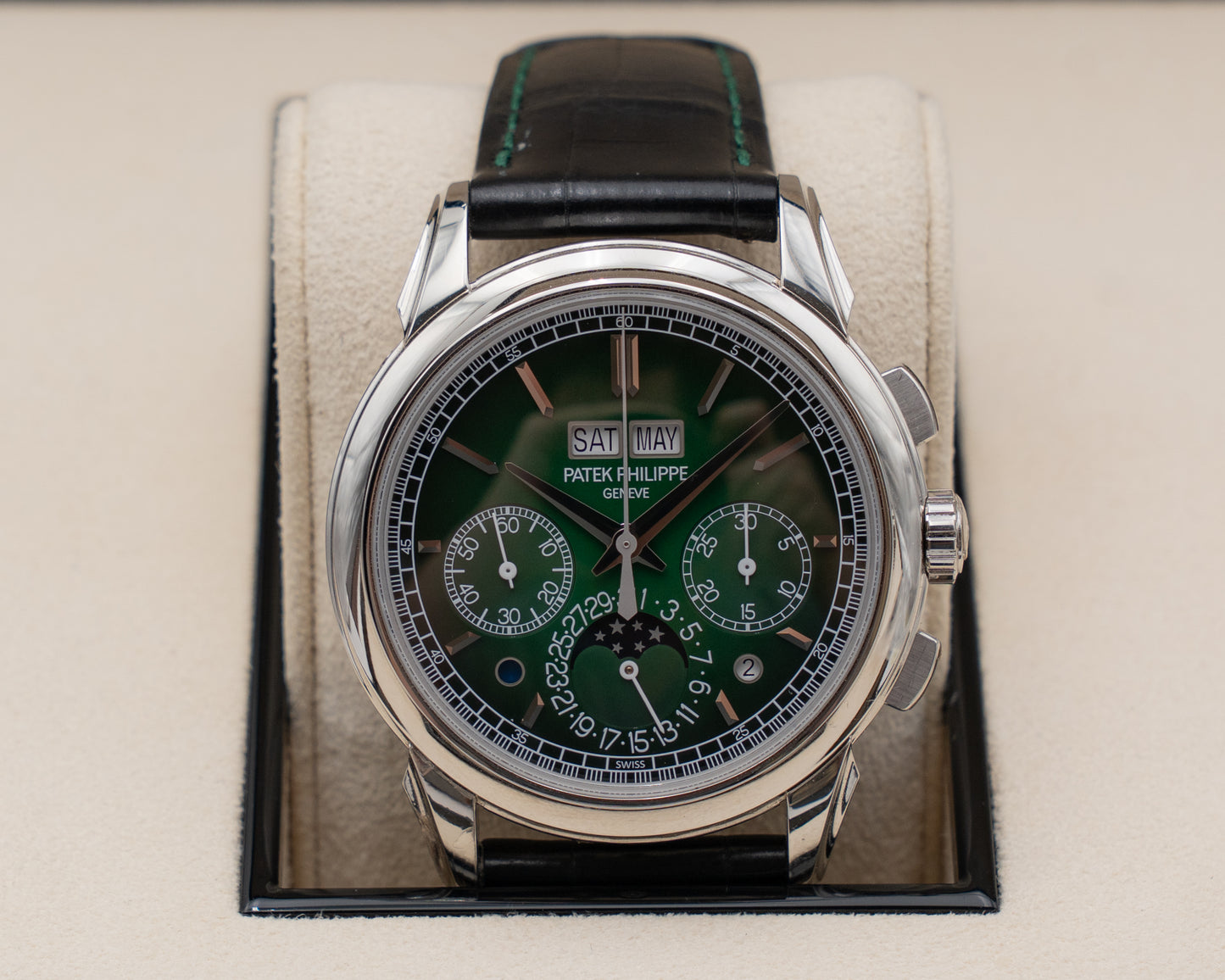 LIKE NEW / UNPOLISHED - Patek Philippe Grand Complications 41mm 5270P Platnium Case Green Dial 2022
