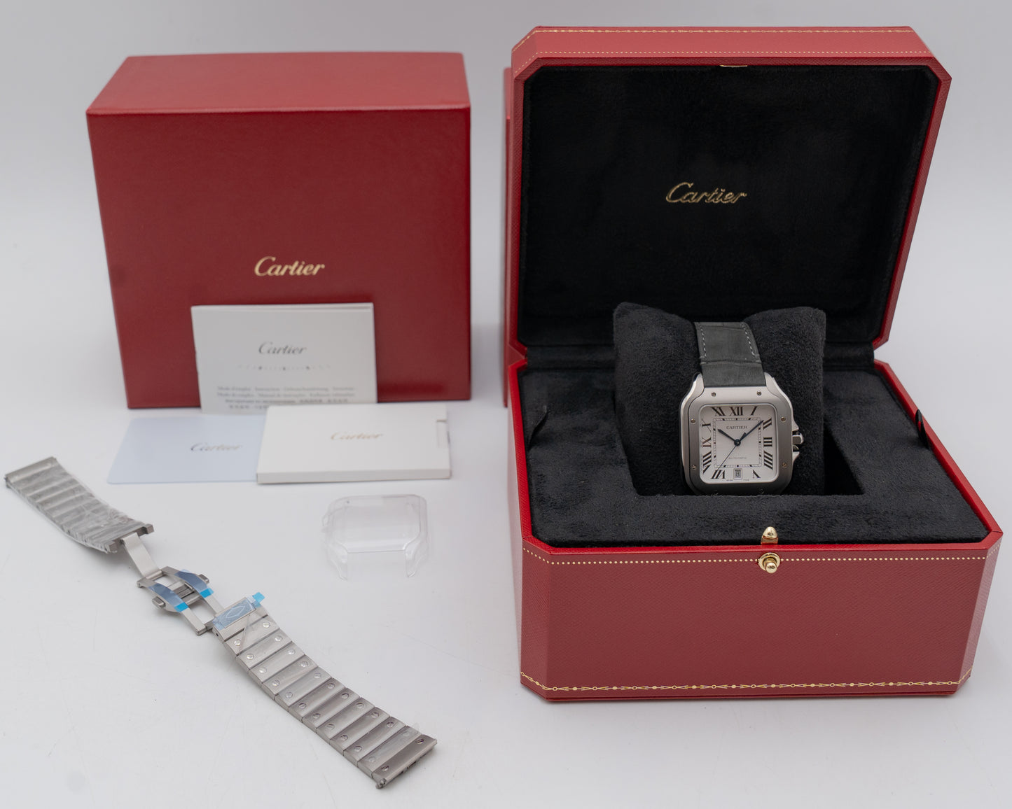Santos de Cartier 39.8mm WSSA0089 Titanium White Dial 2026