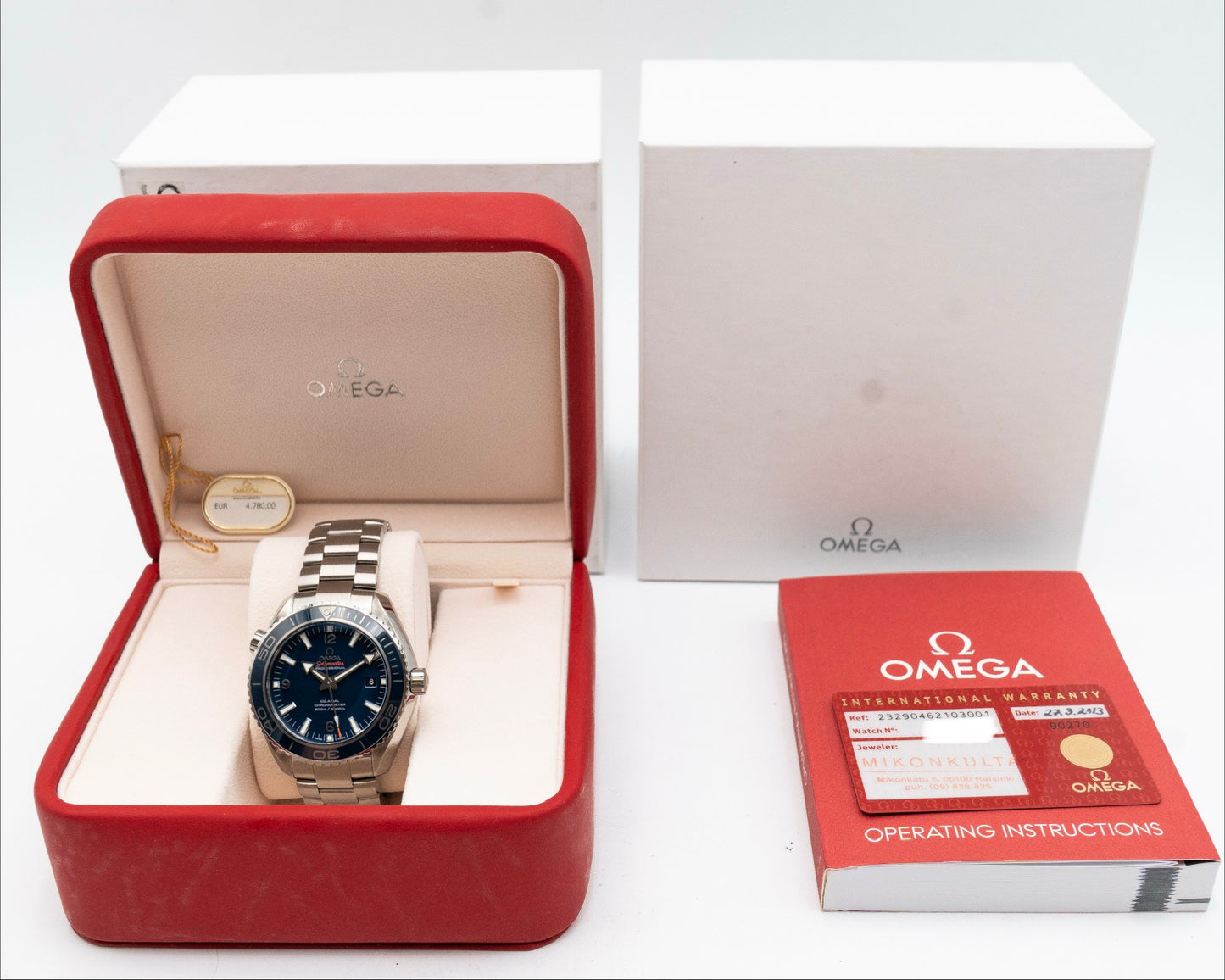 NEW UNWORN Omega Seamaster Planet Ocean 600M 232.90.46.21.03.001 45.5mm Titanium Blue Dial 2013