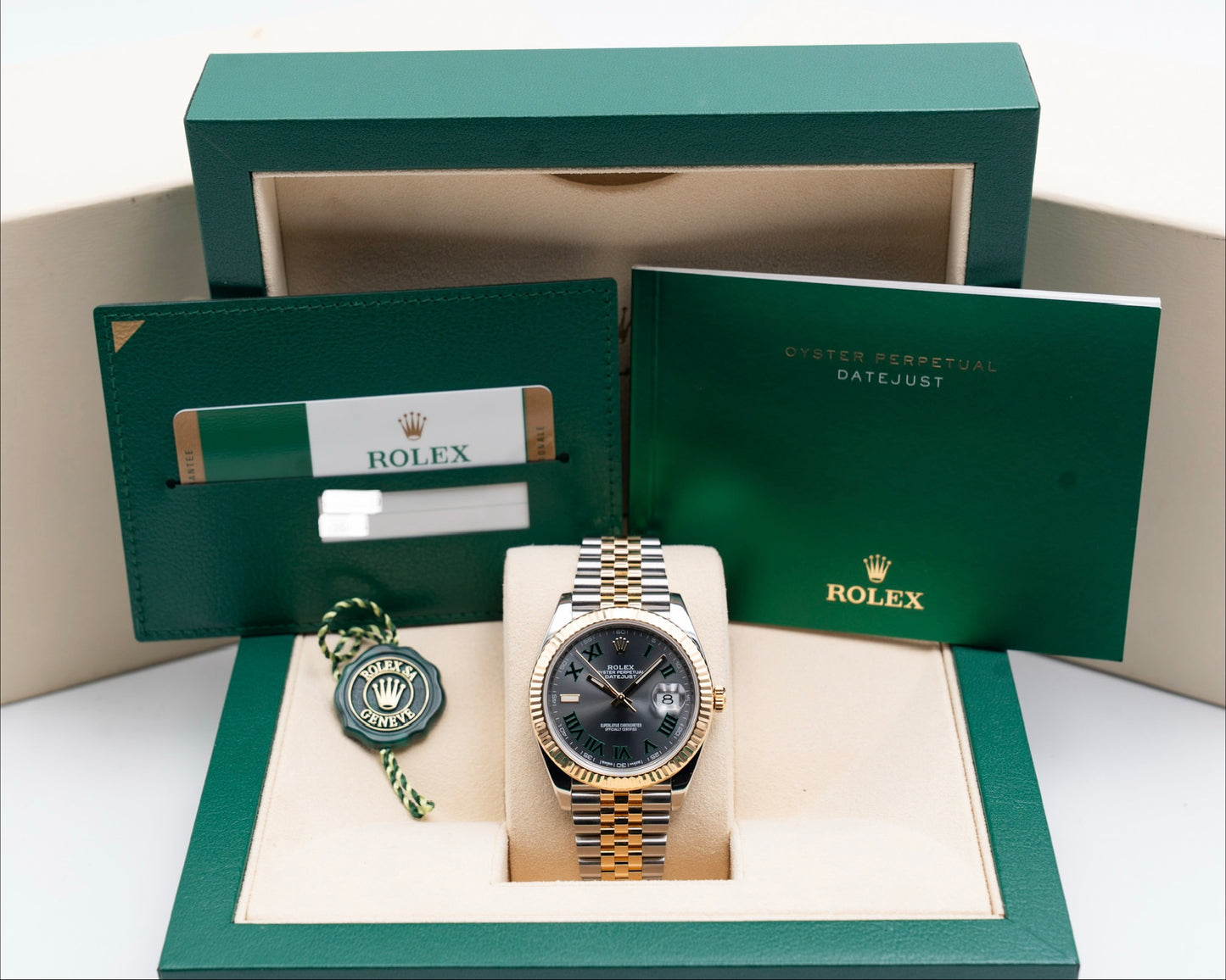 Rolex Datejust 41mm 126333-0020 Yellow Fluted / Jubilee Wimbledon 2017